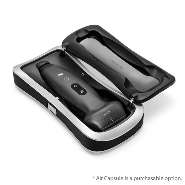 TE Air e5M in Air Capsule case on a white background